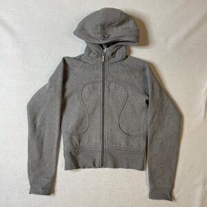 Lululemon Gray Full Zip Hoodie Jacket Women's Relaxed‎ Fit Athleisure